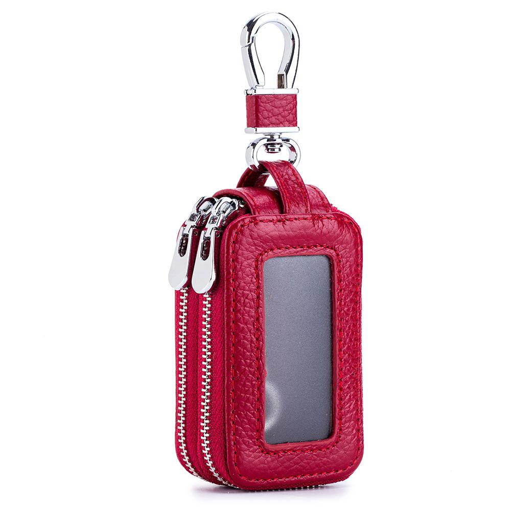 Двухслойная сумка для ключей от машины, прямые продажи из Гуанчжоу, многофункциональная молния, унисекс, мягкая