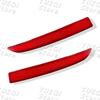 2Pcs Car Rear Bumper Reflector Lamp Tail Light Red Lens Reflective Stripe For BMW 5 Series F10 2014-2017 63147318555 63147318556
