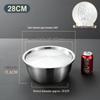 Sa Jiao 28 см Миска для замешивания теста из нержавеющей стали 304