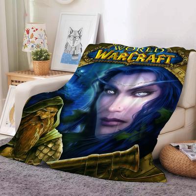Игровое одеяло W-Warcraft для дивана, офиса, кровати, самолета, путешествий, сна, чтения, отдыха, кемпинга. Мягкое и теплое