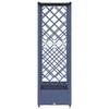 Raised Garden Bed with Trellis and Hanging Roof Gray 164 x 40 x 123 cm PP