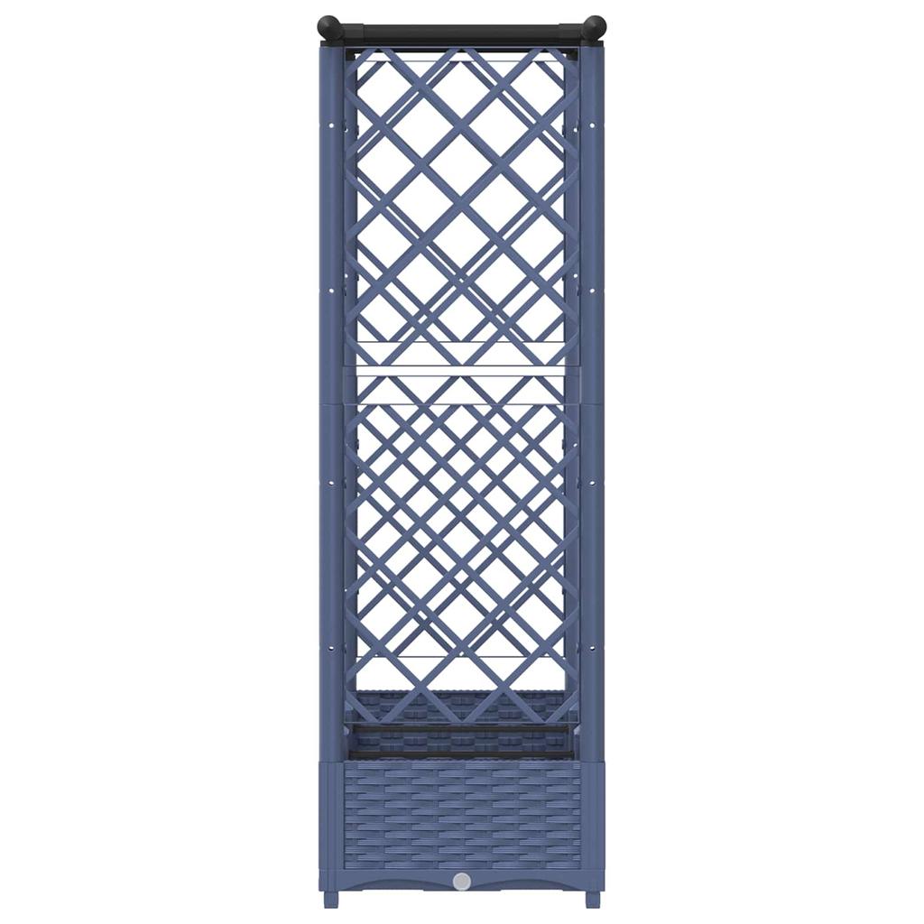 Raised Garden Bed with Trellis and Hanging Roof Gray 164 x 40 x 123 cm PP