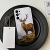Sika D-Deer Illustration  Phone Case For Samsung S25,S24,S21,S22,S23,S30,Ultra,S20,Plus,Fe,Lite,Note,10,Black Cover