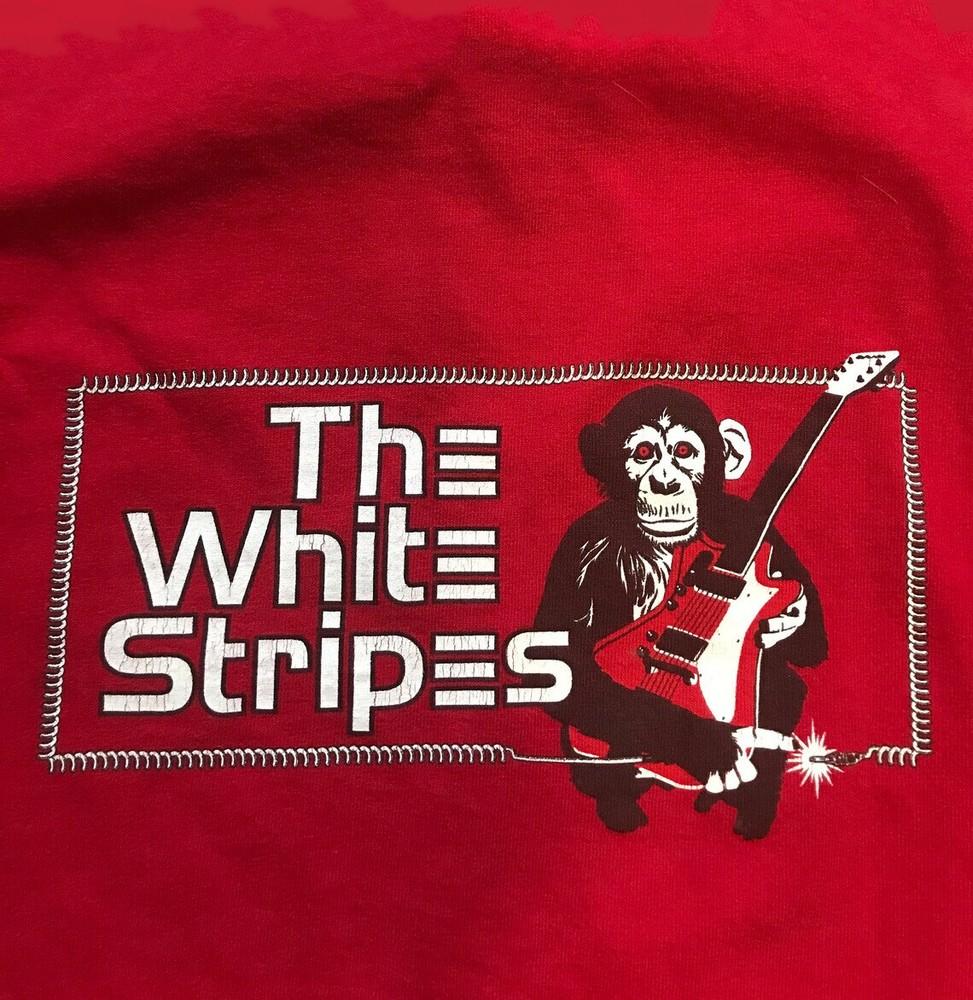 Группа The White Stripes Обезьяна Забавный Подарок Для Фанатов S to 5XL Красная Футболка CO062 Унисекс Футболка