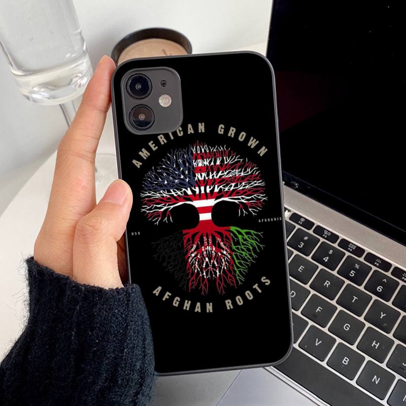 Чехол для телефона с флагом Афганистана для iPhone 13 8 7 6S Plus X 5S SE 2020 XR 11 12 mini pro XS MAX