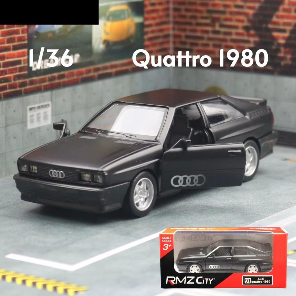1/36 Scale Quattro Toy Car Model Miniature Free Wheel Pull Back Doors Openable Diecast Metal Collection for Children Boy