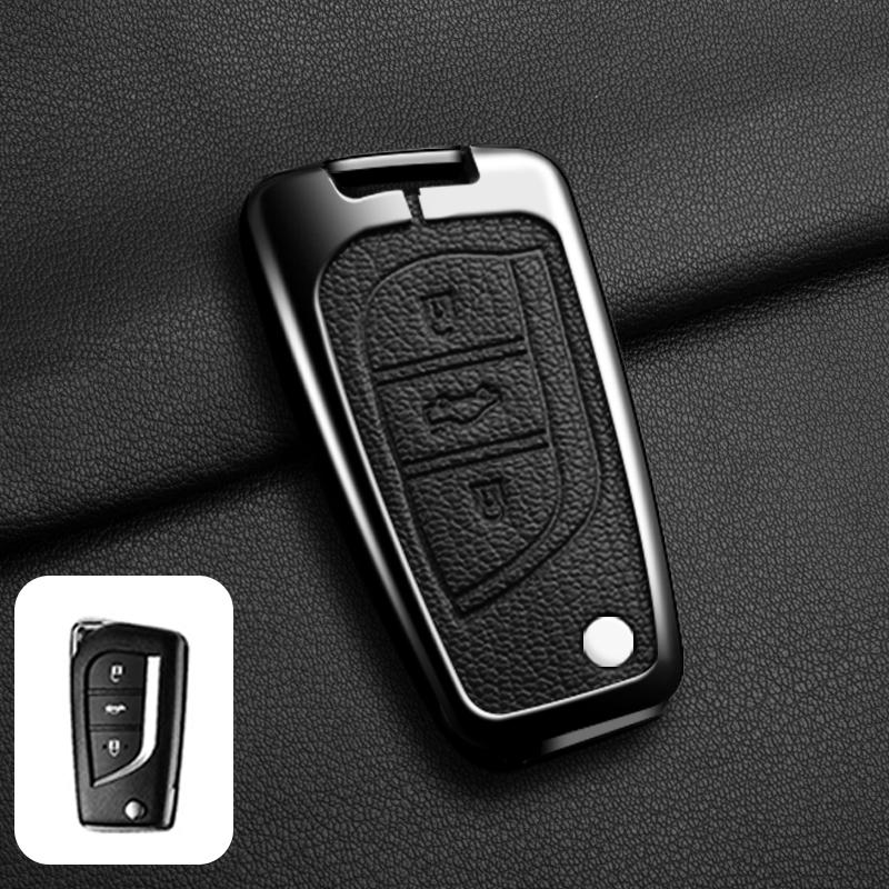 OFWP3 Leather Car Key Cover Case Shell for Toyota Hilux Revo Auris Corolla Reiz Avensis Verso Yaris Aygo Rav4 Scion TC IM 2017 2016