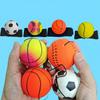 2Pcs Children Sponge Rubber Hand Ball Toy Game Exercises Bouncing Elastic Sport On Nylon String Children Kids Outdoor Toy Ball