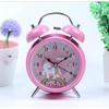 4-дюймовый металлический мультяшный будильник с подсветкой, креативный звонок, детский студенческий настольный будильник