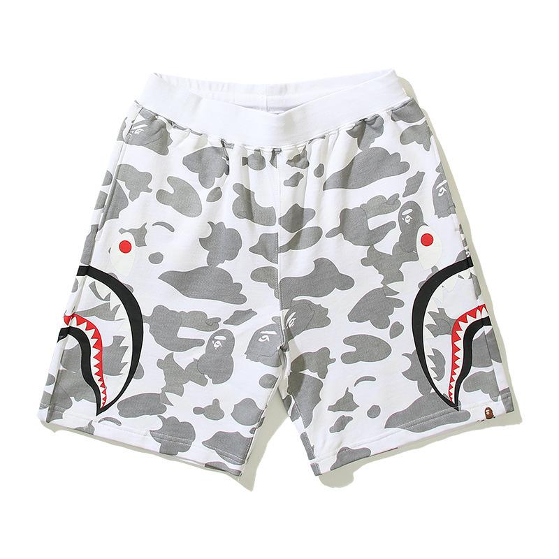 Мужские повседневные шорты Bape Shark Camo, летние пляжные boardshorts, 5 карманов, походные шорты, streetwear