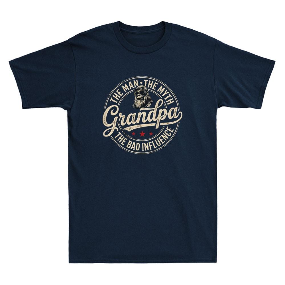 Monkey The Unisex The Myth Grandpa The Bad Influence Funny Quote Joke Unisexs Tshirt
