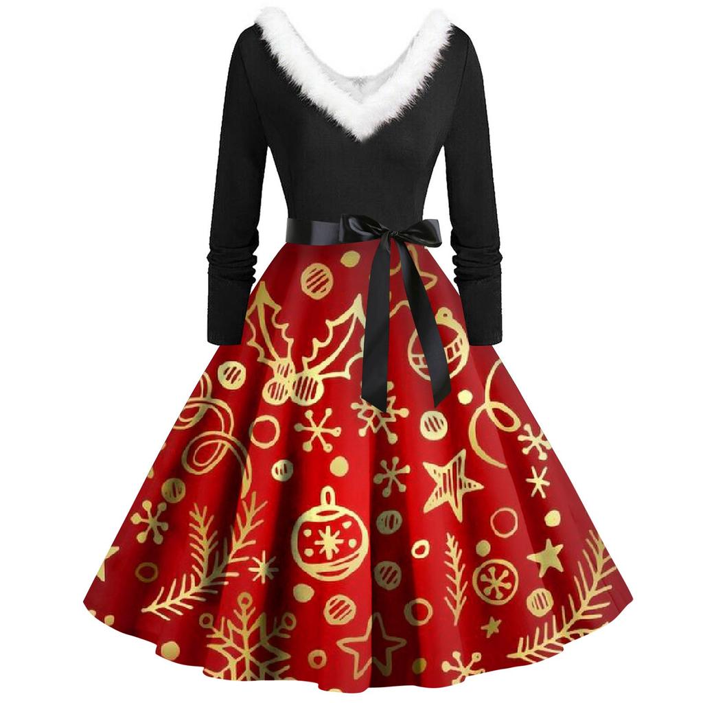 Женское повседневное и модное платье на молнии с длинными рукавами и v-образным вырезом в тон