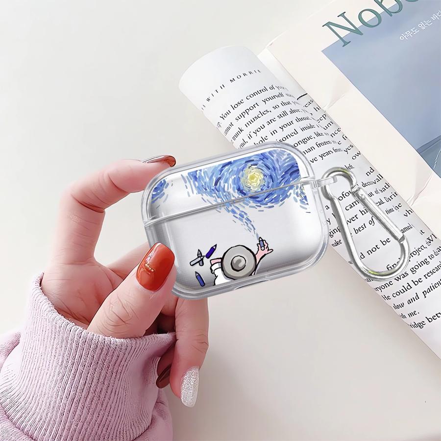 Модные Прозрачные Чехлы для Наушников Van Gogh Чехол для Airpods Pro2 2 3 1 Pro 4 Pro3