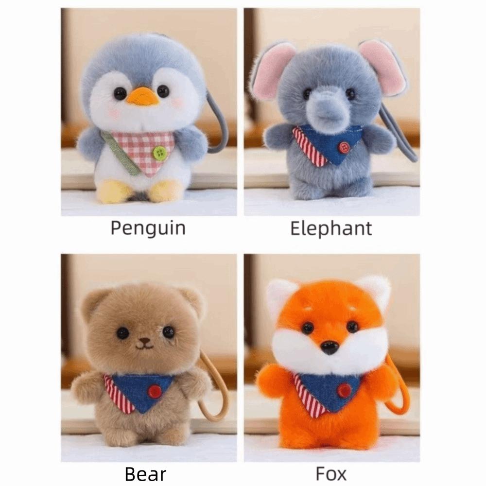 Dressed Cartoon Stuffed Doll Fluffy Plush Hanging Doll Amusing Plush Keychain Bag Ornament