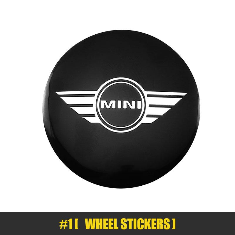 hrlcu10 4Pcs Car Wheel Hub Center Cover Badge Decorative Stickers For BMW Mini Works Cooper F54 F55 F56 F57 F60 R50 R52 R53 R55 R56 R57