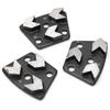 3Pcs Trapezoid Diamond Grinder Concrete Grinding Shoes Cutting Tool Disk Set 16# Black
