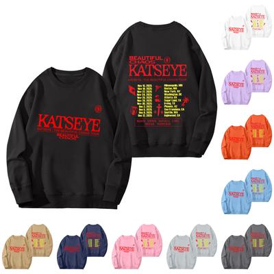 Женский модный пуловер с длинным рукавом, принтом и круглым вырезом, свободного кроя