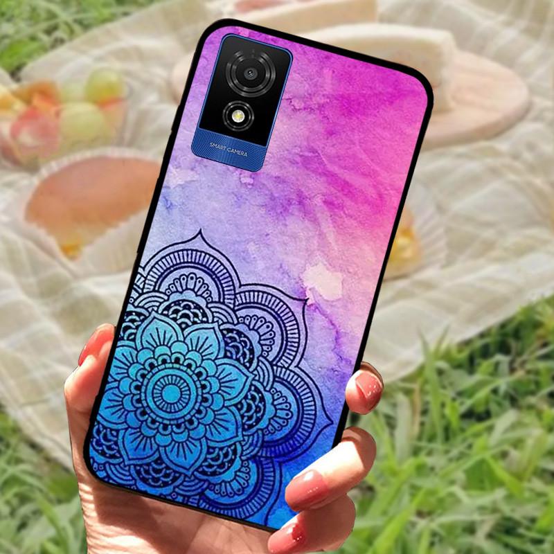 For TCL 501 Case Cover For TCL501 Silicone Soft Marble Black Bumper Funda Coque for TCL 501 T433D Full Protective 2024