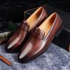 Мода Классика Ле Фу Мужская Обувь Размер 39-46 Повседневная Деловая Удобная Модный Бренд Британский Джентльмен Социальная Обувь