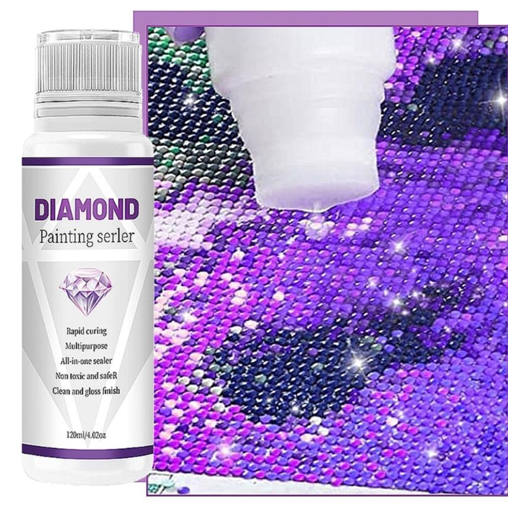 5D Diamond Painting Glue Permanent Hold Diamond Art Sealer Shine Effect Puzzle Glue Diamond Painting Sealer Artwork Maintenance