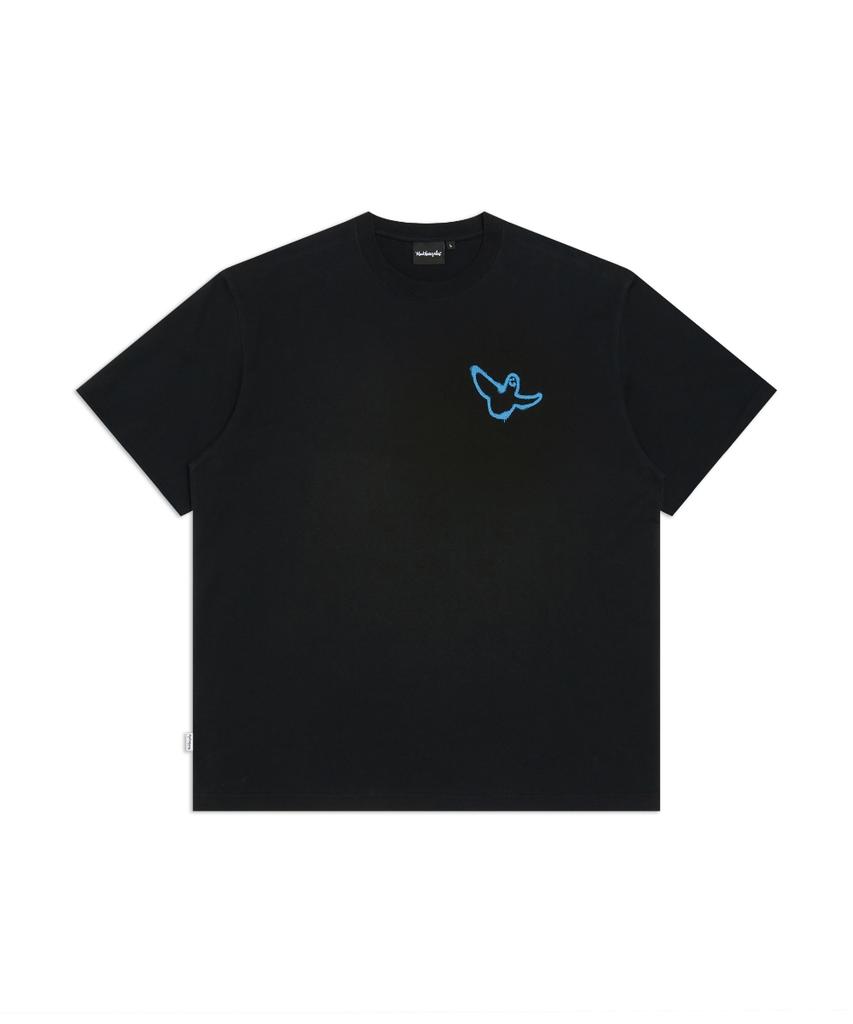MARK GONZALES Angel Spray Short Sleeve T-Shirt - Black