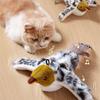 Электрическая flocked-птица, игрушка-дразнилка для собак и кошек с автоматическим движением, для снятия скуки, развлечение для питомцев, веселье