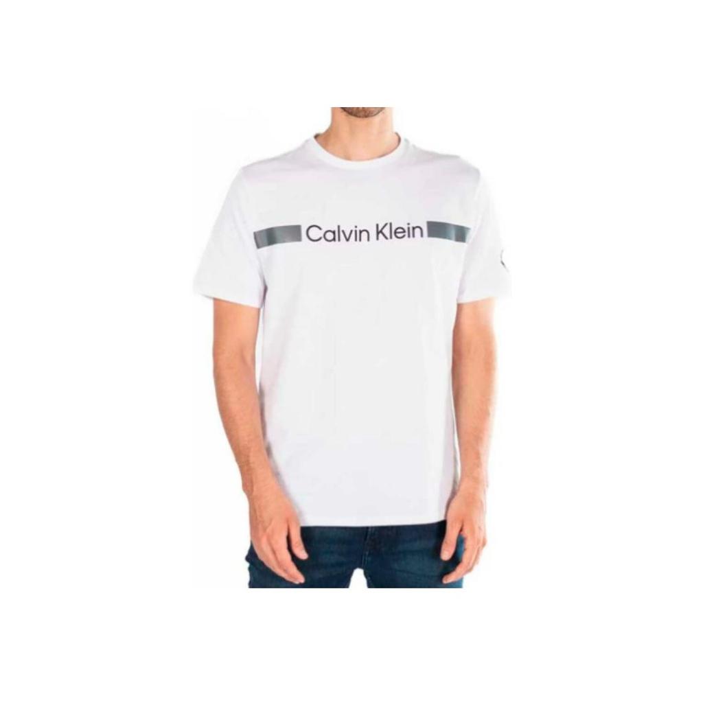 Calvin Klein Футболка с коротким рукавом с принтом и буквами, мужская, белая 40IC861-540