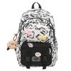 College Style Backpack Print Women's Large Capacity Color Contrast Backpack Student Schoolbag