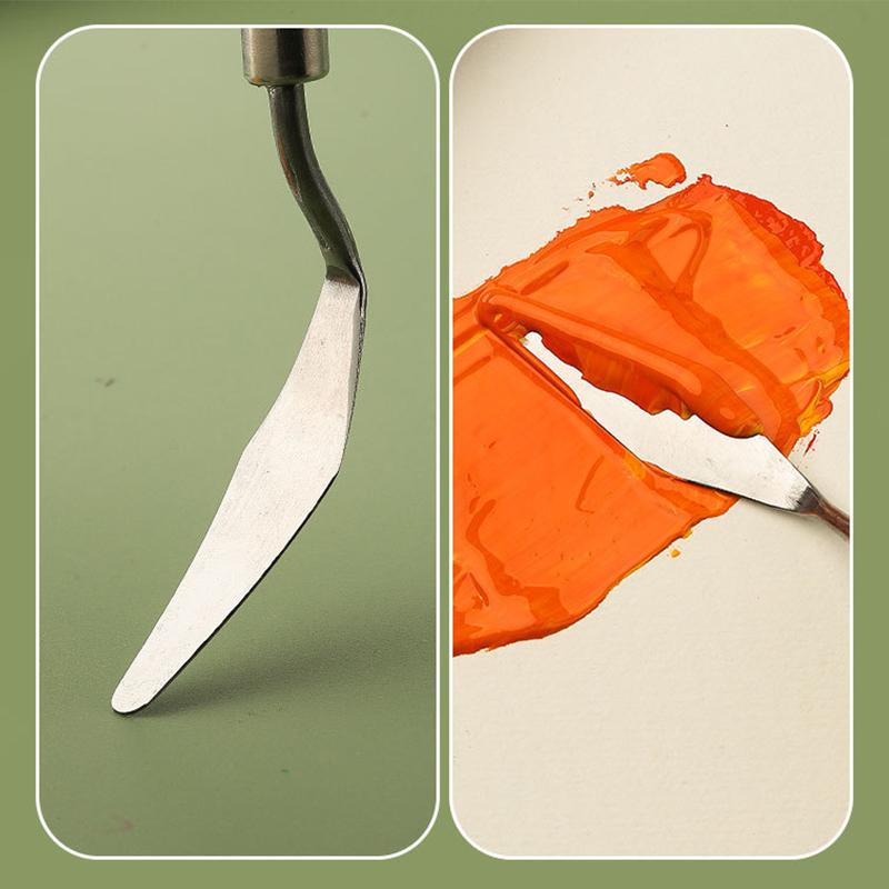 7 шт./набор Ножи для масляной живописи из нержавеющей стали Художественные шпатели Палитровый нож Нож для смешивания масляной краски Скребок Художественные инструменты