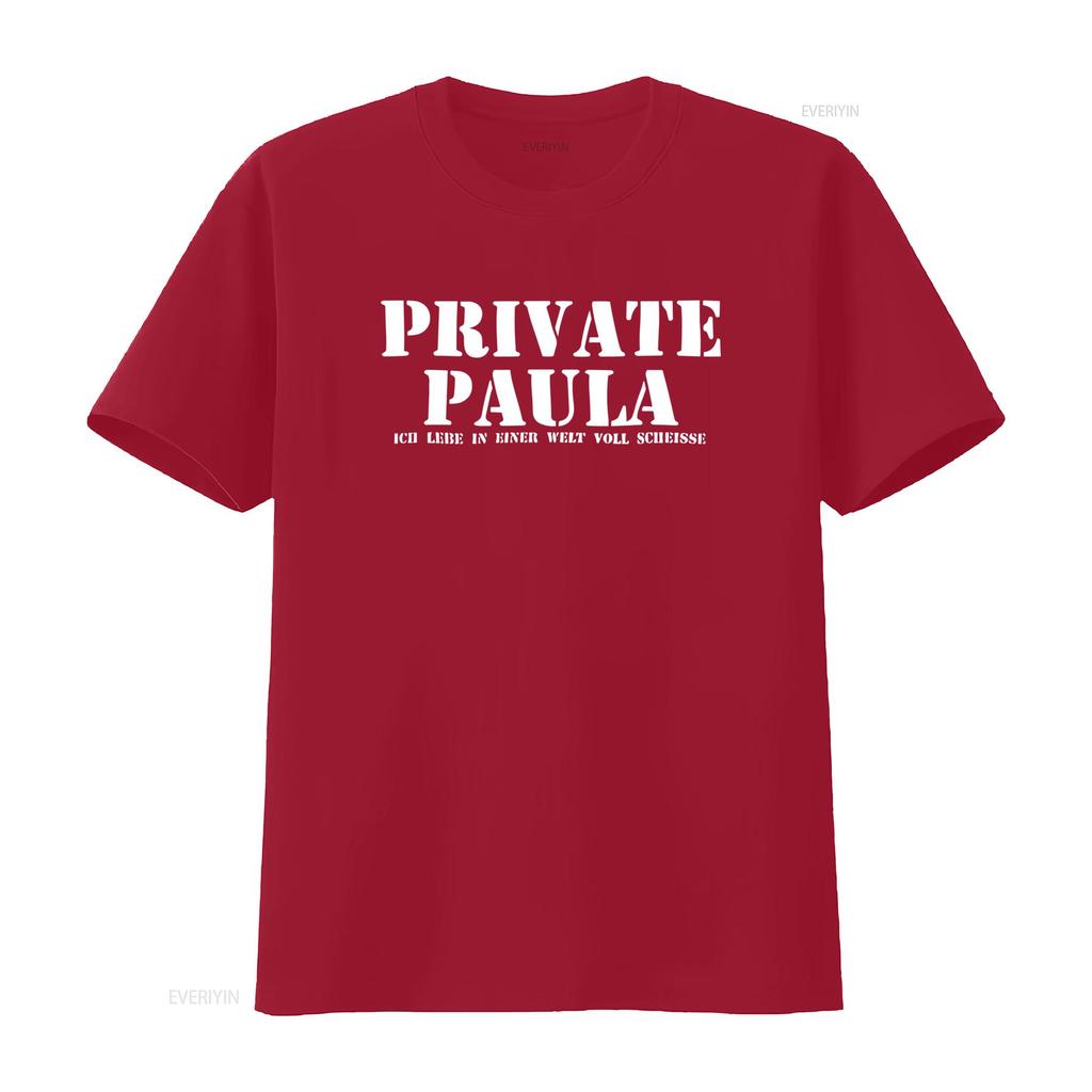 Private Paula I Live in a World Full of Junk Fun Humor T Shirt 1208 vintage Washed Slightly fashion Breathable Unisex