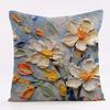 Floral Print Pillowcase Cushion Cover with Zipper Wear Resistant Non-Fading Washable Easy Maintenance Decorative Pillowslip