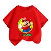 Детская мультяшная футболка с коротким рукавом Super Mario Bros Летний Новый Топ