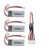 3 шт. 7,4 В 300 мАч литиевая батарея + 3-в-1 зарядная переходная линия для радиоуправляемого вертолета WLToys F959, XK, DHC-2, A600, A700, A800 и A430