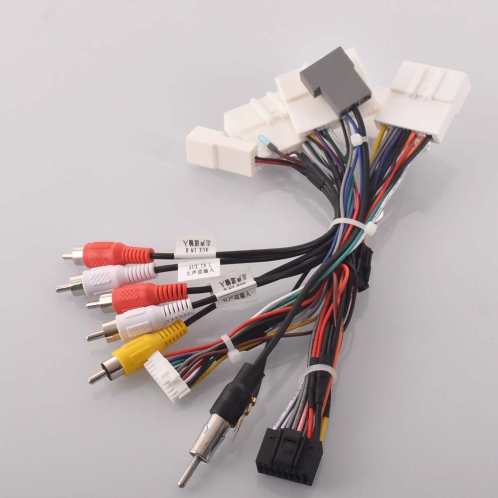 Автомагнитола Стерео Жгут Проводов Кабель Адаптер Android 16pin Для Nissan Murano Qashqai j10 j11 X trail Tiida