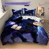 3pcs Electric Wolf Duvet Cover Set - Machine Washable, Includes 1 Cover and 2 Pillowcases, No Core Included yy251013035