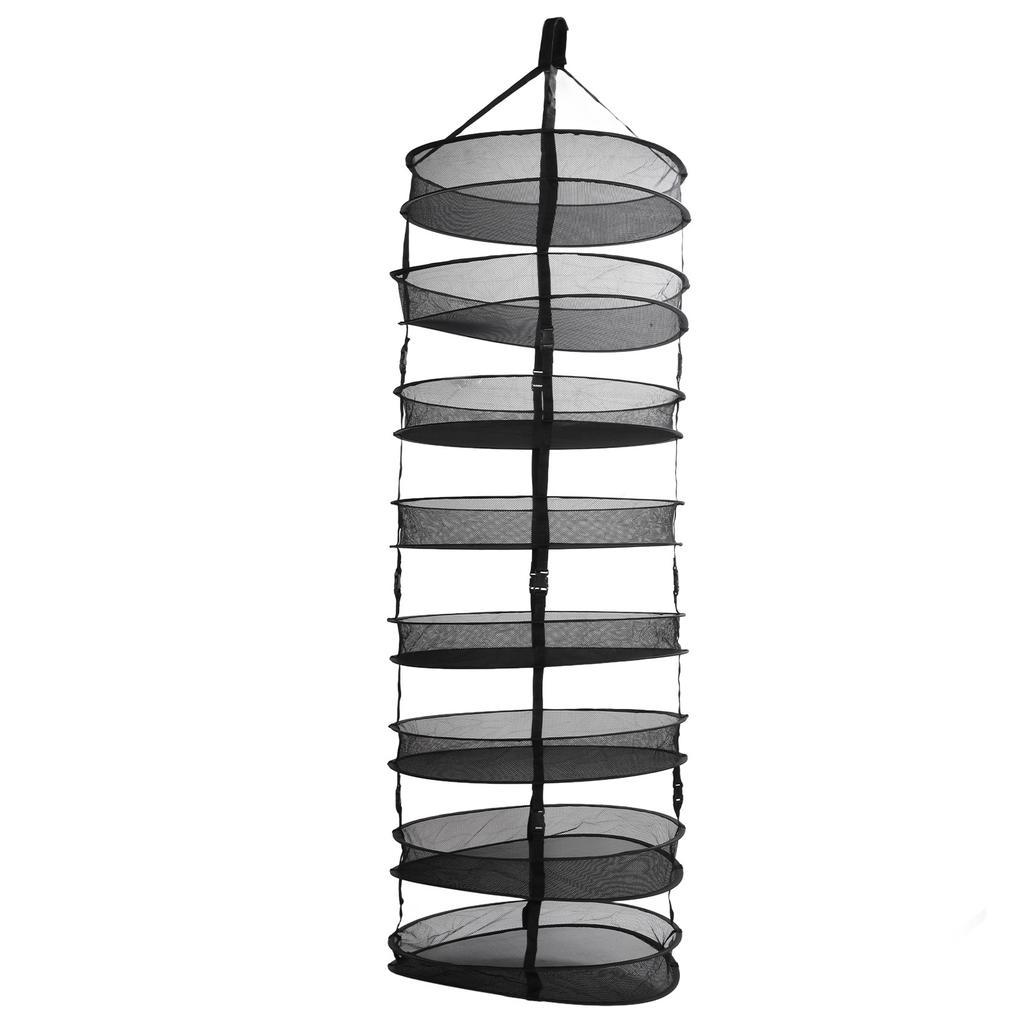 8 Layer Hanging Herb Buds Dry Net Detachable Collapsible Mesh Hydroponics Plant Drying Rack Net