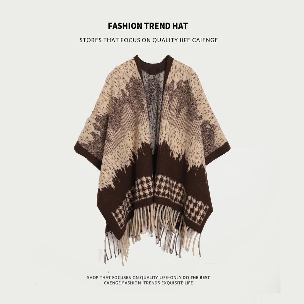 Дышащая, теплая и универсальная домашняя, осенне-зимняя женская шаль для путешествий, толстый плащ, одеяло с кондиционером