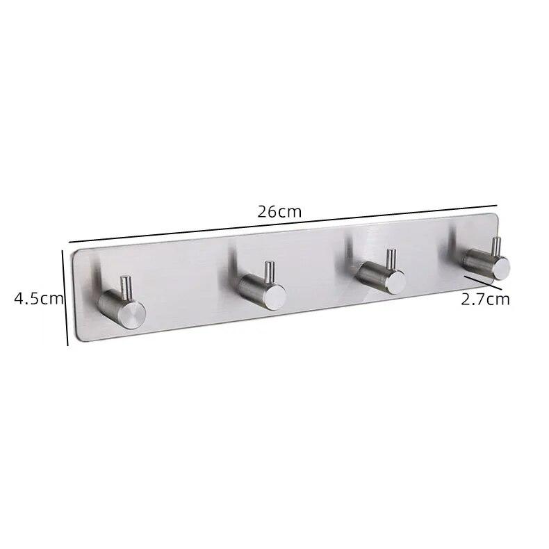 Настенный крючок из нержавеющей стали, самоклеящийся дверной крючок, вешалка для полотенец, халатов, аксессуары для туалета и душа