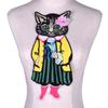 1Pcs Cute Cat Embroidered Patches Applique Sew Patch Cartoon Badge Parches Clothing  Accessory
