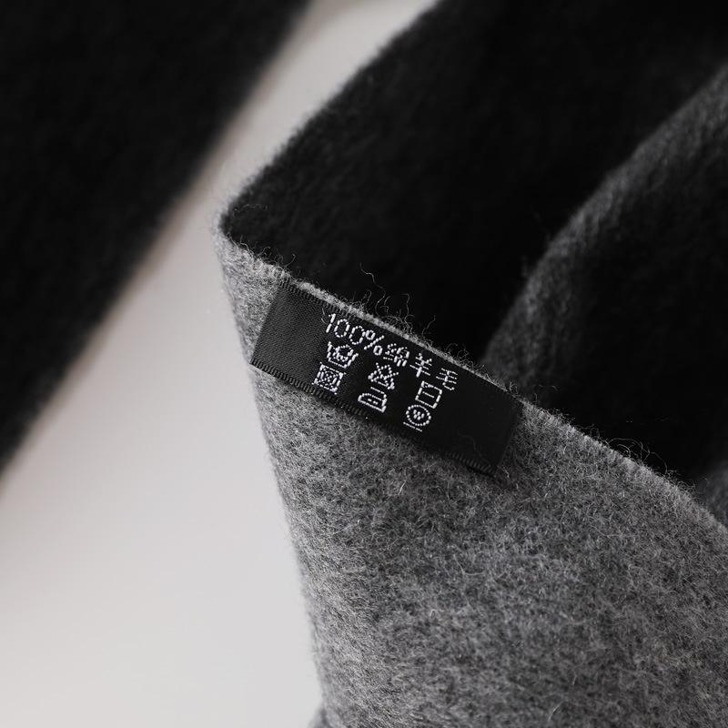 Шерстяной шарф Mary, однотонный шарф, женский универсальный осенне-зимний шарф, утолщенная теплая шаль, простая красная кисточка