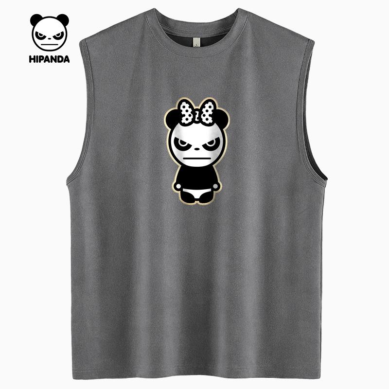 Hello Hipanda Panda Trendy Brand Suede Pink Vest
