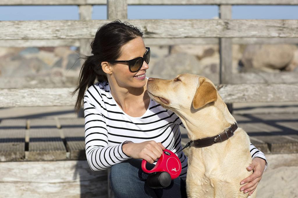 Flexi Новый Классический Шнур S длиной более 8 м Черный (Менее 12 кг) [Собачий поводок]