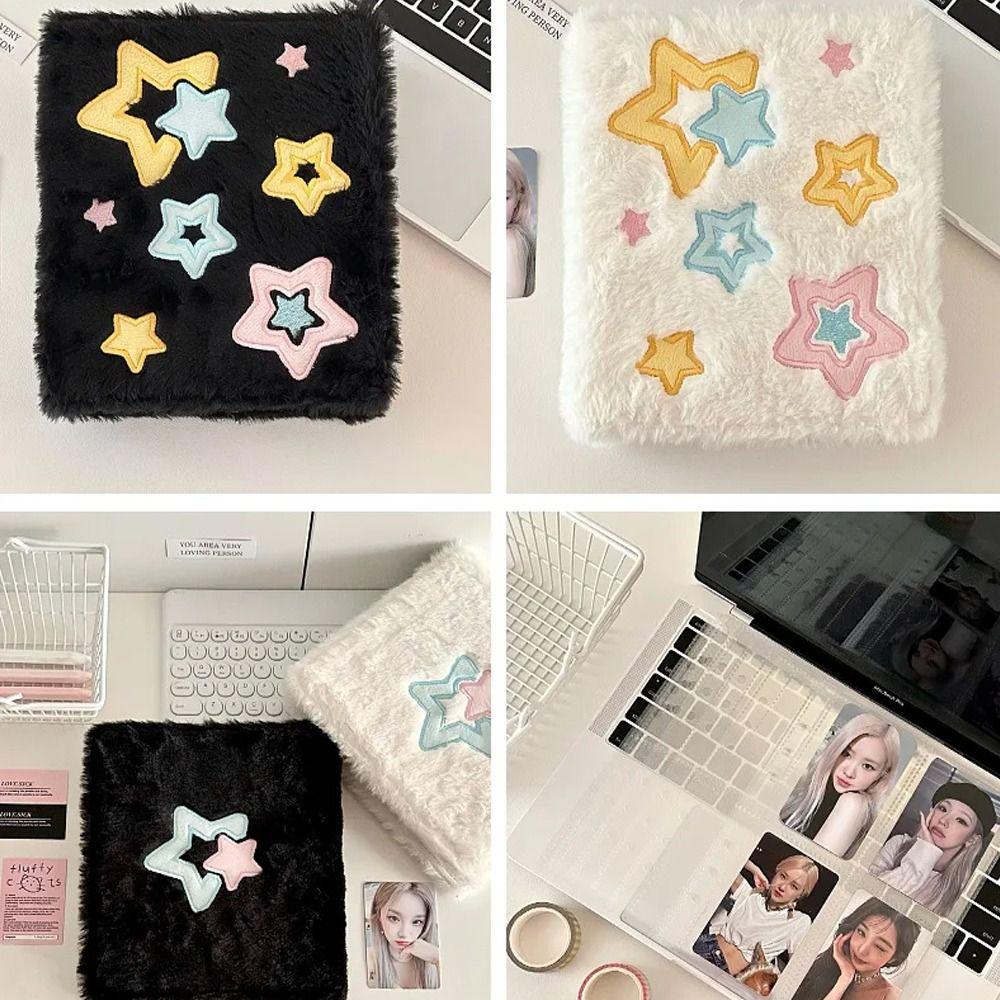 Plush Binder Star Loose Leaf Plush Card Album Soft Plush Card Photo Collect Book  School Stationery