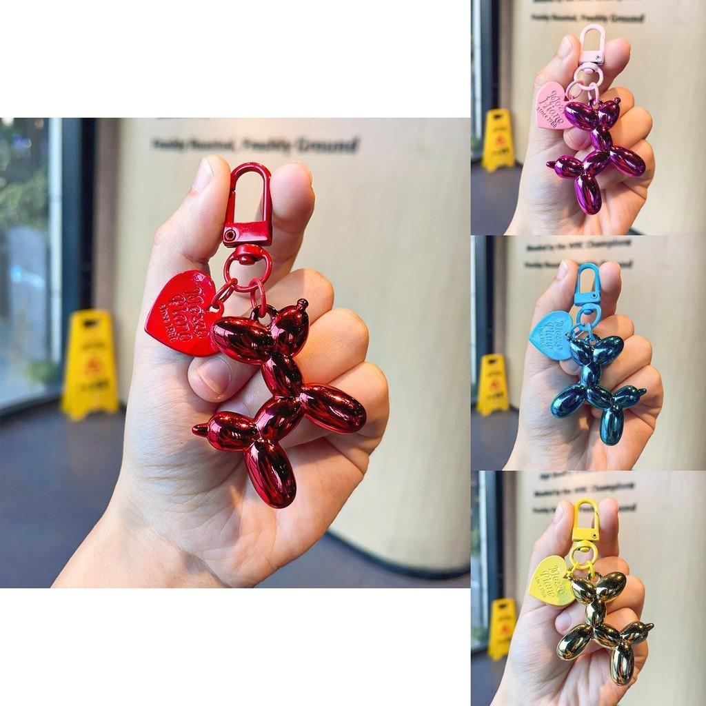 Mini Heart Balloon Dog Keychain Colorful Acrylic Charm Perfect Parties For