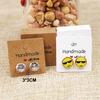 100PCS DIY White/kraft Paper Handmade Stud Earring Tag Square Shape Small Cute Earring Packing Display Tag Card