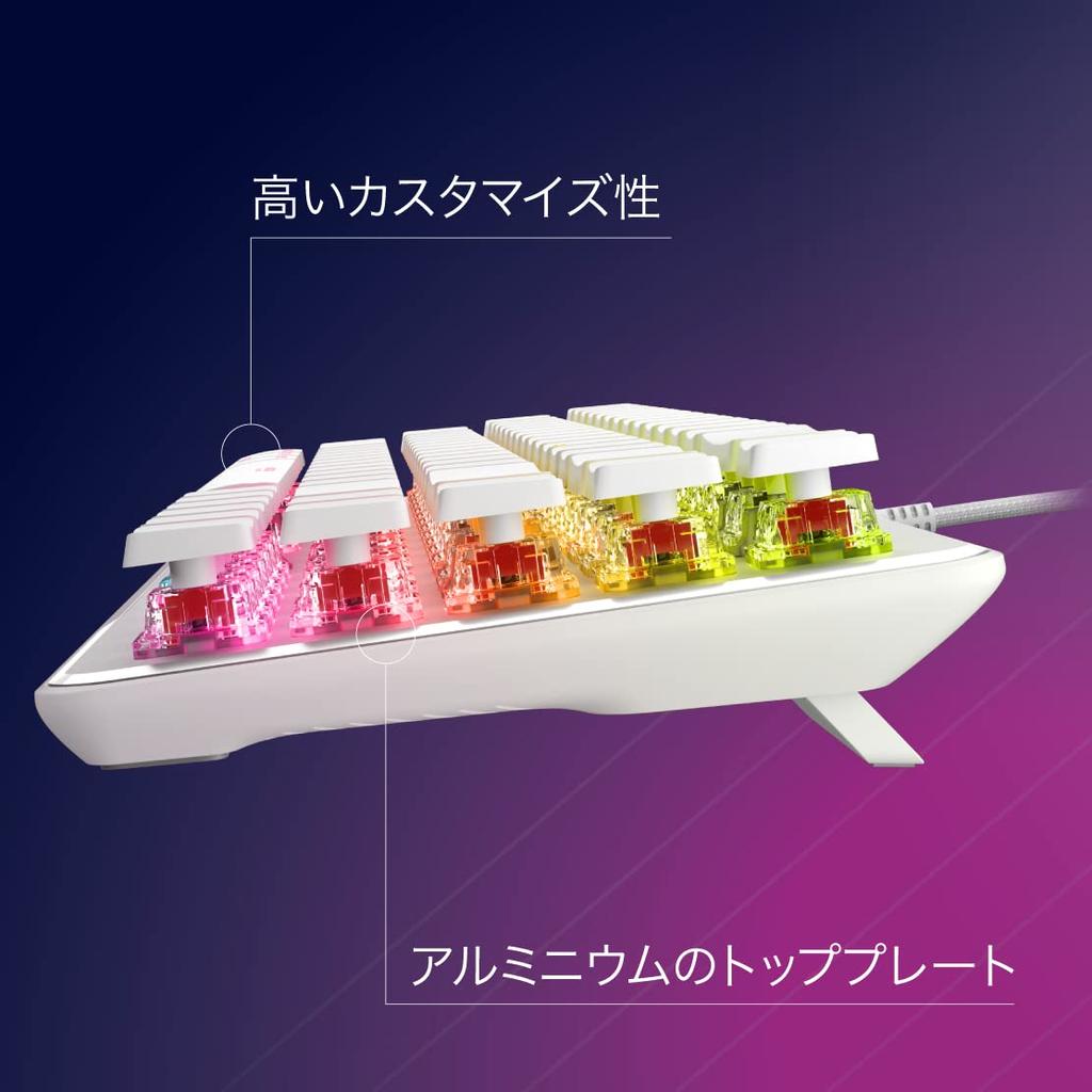 ROCCAT Gaming Keyboard Vulcan II Mini US ANSI English Layout Wired Optical Linear Mini RGB Windows 7 or Later Authorized Distributor White/White (65%)