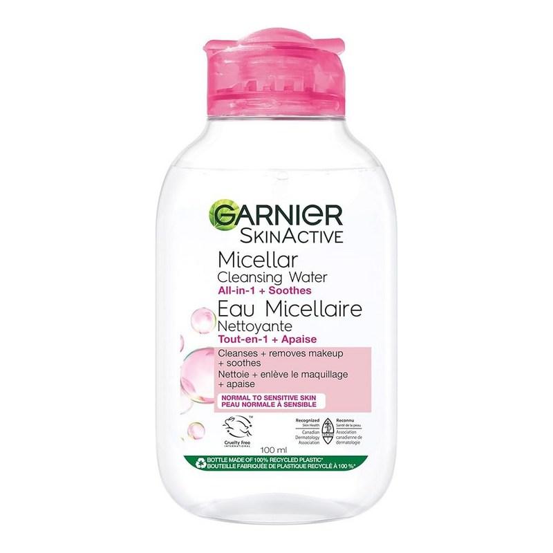 Garnier Skin Active Мицеллярная вода для снятия макияжа «Все в одном» Для всех типов кожи Дорожный формат 100 мл (4 шт.), 100мл