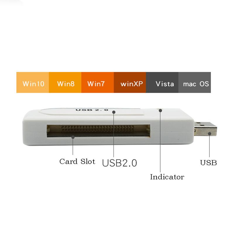 USB 2.0 CF Card Reader for CCD Digital Camera Compact Flash Memory Card Viewer Writer Data Transfer Adapter Extend Memory Dongle