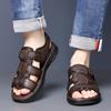 Fashion New Fashionable and High-quality Men's Top Layer Cowhide Roman Beach Shoes Summer Men's Breathable and Non Slip Outdoor Sandals