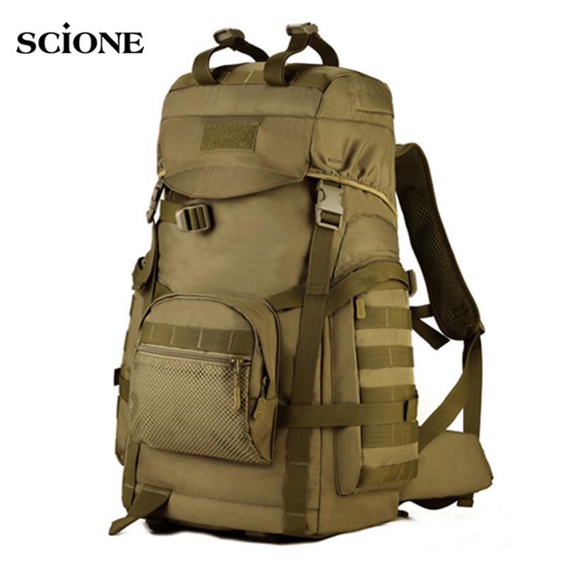 60L 3D Nylon Outdoor Sport Military Tactical Climbing Mountaineering Camping Hiking Trekking Bag